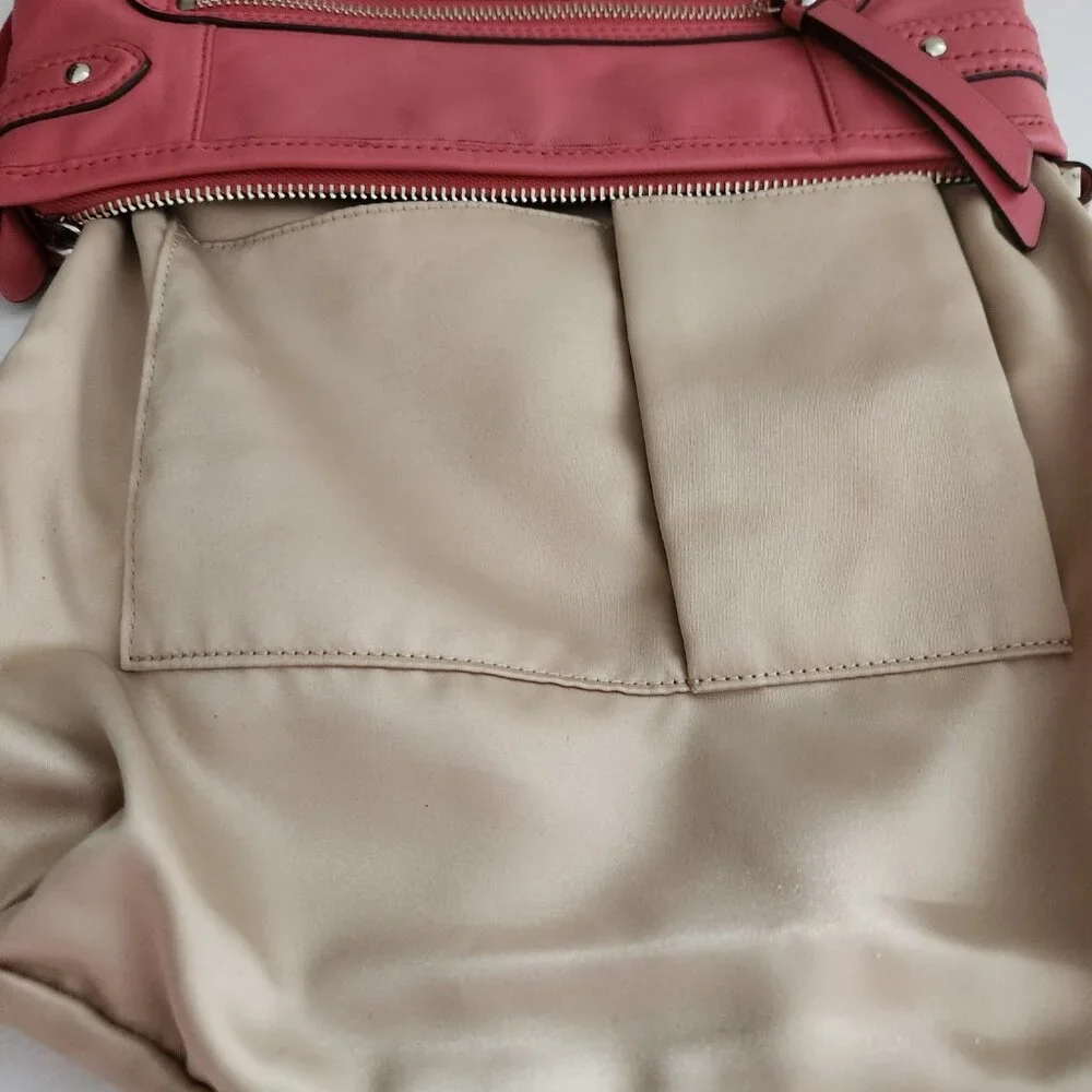 Coach Pink Coral Leather Crossbody Bag Purse - Picture 10 of 13